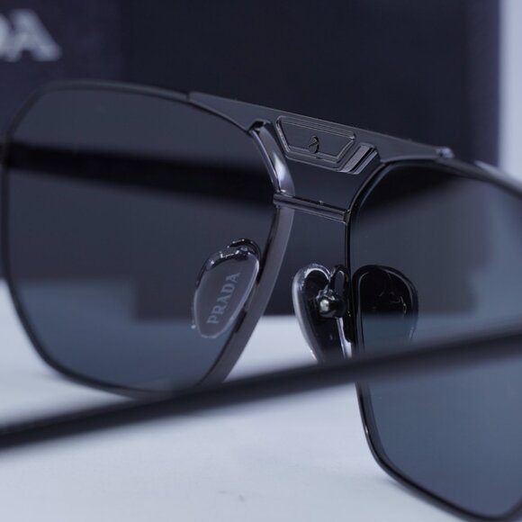 Prada PR58YS 1AB5S0 Square Sunglasses – Black\Dark Grey - Picture 9 of 12